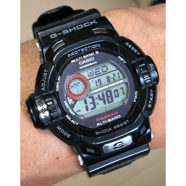 G-SHOCK(ジーショック)のG-SHOCK/ライズマン/GW-9200J/電波時計/ソーラー/箱付/中古/黒 メンズの時計(腕時計(デジタル))の商品写真