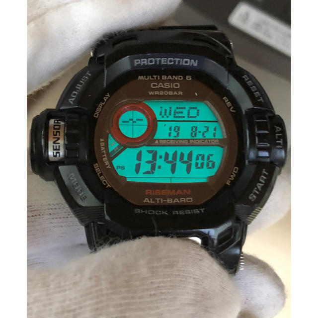 G-SHOCK(ジーショック)のG-SHOCK/ライズマン/GW-9200J/電波時計/ソーラー/箱付/中古/黒 メンズの時計(腕時計(デジタル))の商品写真