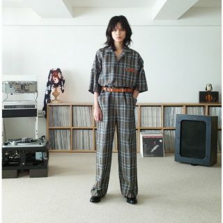 サンシー(SUNSEA)のSUNSEA SPEC LINEN CHECK SHIRT【2・新品未使用】(Tシャツ/カットソー(半袖/袖なし))