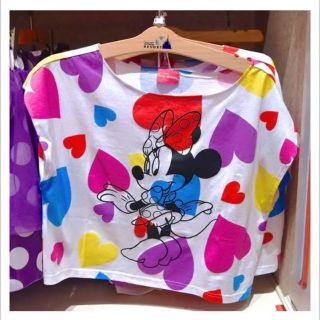 ディズニー(Disney)のディズニー カラフル ティーシャツ ハート(Tシャツ(半袖/袖なし))