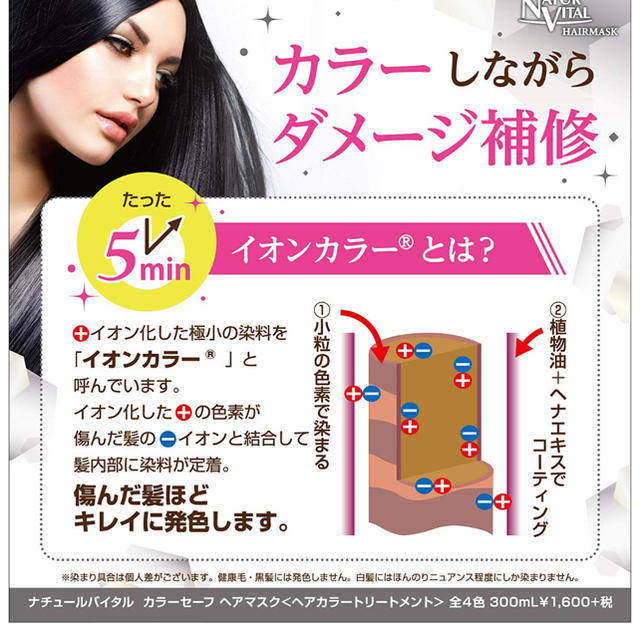 石澤研究所(イシザワケンキュウジョ)のナチュールバイタル カラーセーフ ヘアマスク ブラック 300ml コスメ/美容のヘアケア/スタイリング(ヘアパック/ヘアマスク)の商品写真