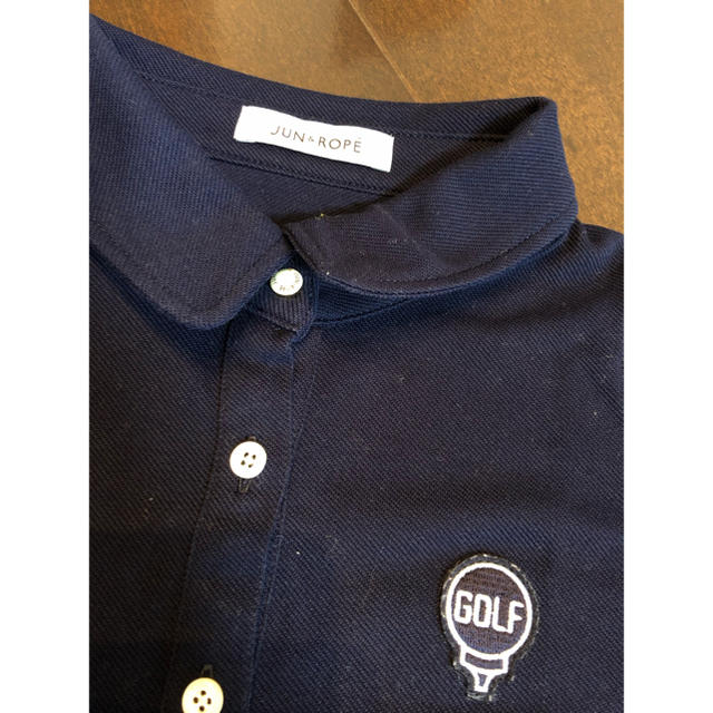 JUN&ROPE’(ジュンアンドロペ)のジュンアンドロペ ゴルフウェア レディース ポロシャツ S サイズ 紺 美品 レディースのトップス(ポロシャツ)の商品写真