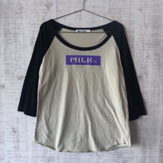 ミルクフェド(MILKFED.)のMILK FED ラグラン七分袖Ｔシャツ　XSサイズ(Tシャツ(長袖/七分))