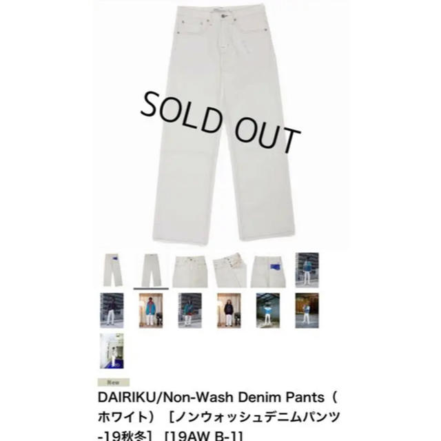 DAIRIKU/Non-Wash Denim Pants 19AW