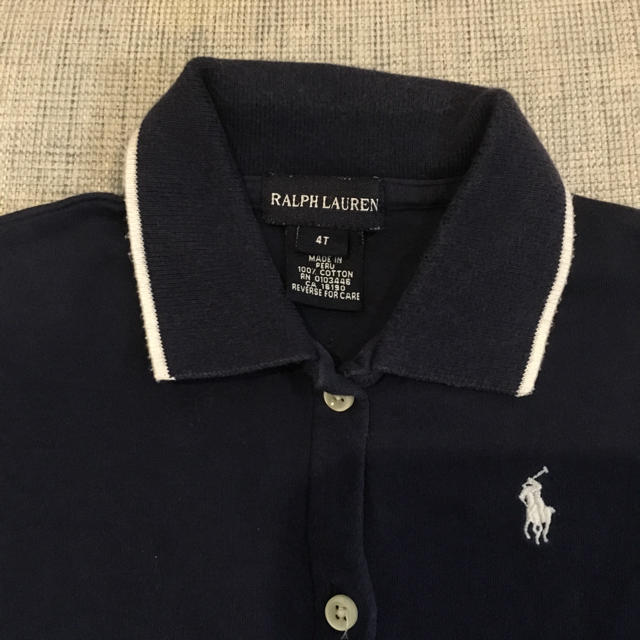 Ralph Lauren(ラルフローレン)のラルフローレン ワンピース 4T ネイビー キッズ/ベビー/マタニティのキッズ服女の子用(90cm~)(ワンピース)の商品写真