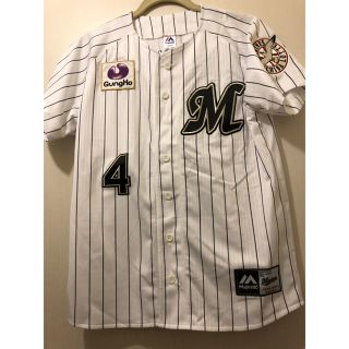 マジェスティック(Majestic)の千葉ロッテマリーンズ レプリカユニフォーム 藤岡(応援グッズ)