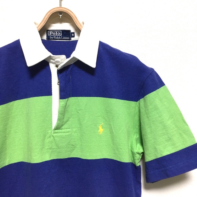 POLO RALPH LAUREN(ポロラルフローレン)のRalph Lauren☆太ボーダー柄ポロシャツ☆ジップデザイン☆ メンズのトップス(ポロシャツ)の商品写真