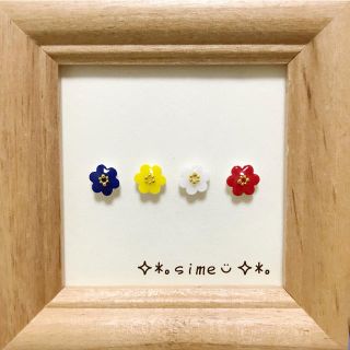 北欧 ❁小さいお花のピアスセット❁色ミックス(ピアス)