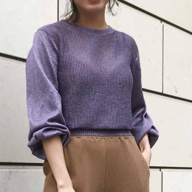 Ameri VINTAGE(アメリヴィンテージ)のSPARKLE LAME KNIT レディースのトップス(ニット/セーター)の商品写真