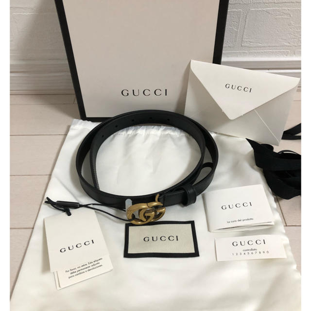 Gucci(グッチ)の【saki様専用】ベルト幅2.0cm グッチ GG レザー ベルト バックル付き レディースのファッション小物(ベルト)の商品写真