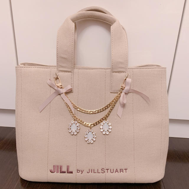 JILL BY JILLSTUART  ジュエルリボントート ベージュ 大