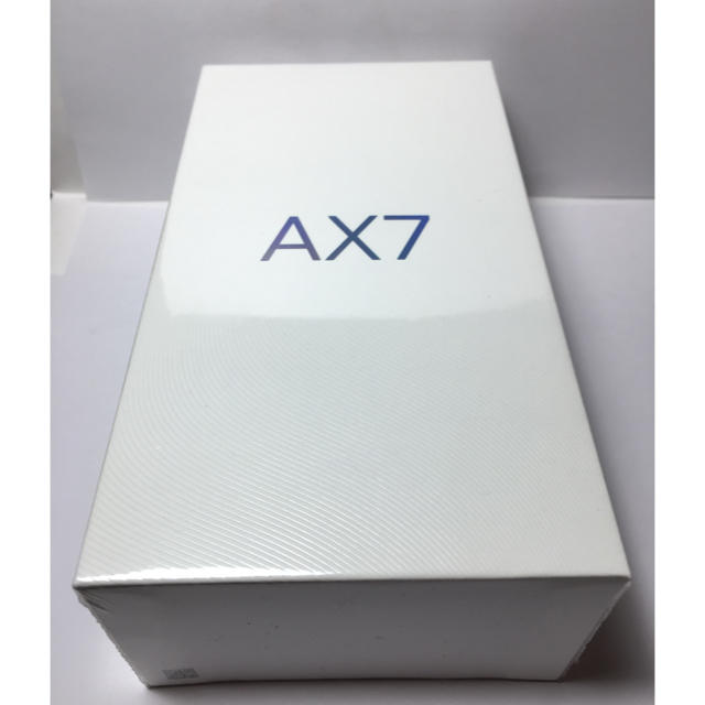 新品未開封　oppo AX7  SIMフリー ブルー スマホ 本体 一括購入