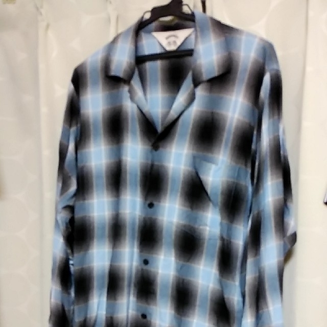 SUNSEA Shadow Check GIGOLO Shirts BLUE 3-