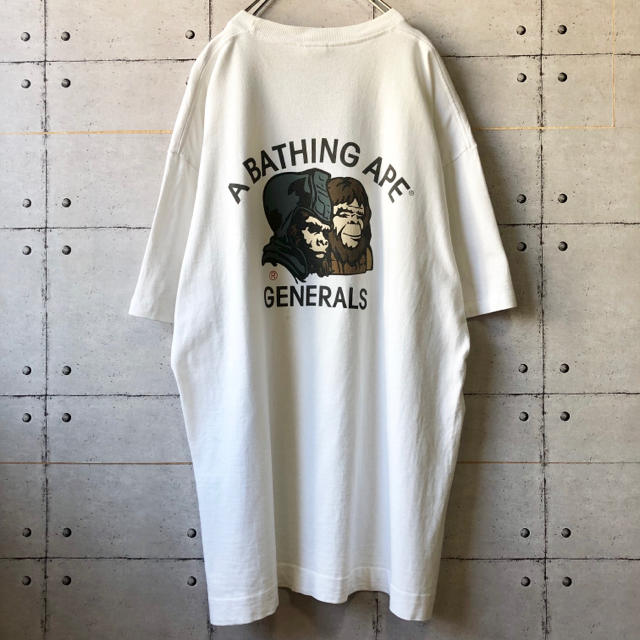 A BATHING APE(アベイシングエイプ)の【激レア】 エイプ バックプリント ビッグサイズ ワンポイント Tシャツ メンズのトップス(Tシャツ/カットソー(半袖/袖なし))の商品写真