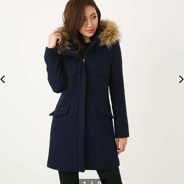 rienda(リエンダ)の t❤️n 様お取り置きrienda Faux Fur Wool フーディーCT レディースのジャケット/アウター(ダッフルコート)の商品写真