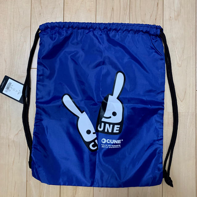 CUNE(キューン)のCUNE 安い巾着袋 新品タグ付き/ブルー メンズのバッグ(エコバッグ)の商品写真