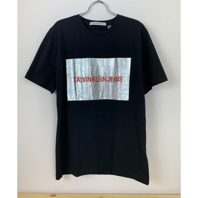 Calvin Klein(カルバンクライン)の未使用 カルバンクラインジーンズ ボックスロゴT カットソー Tシャツ L メンズのトップス(Tシャツ/カットソー(半袖/袖なし))の商品写真