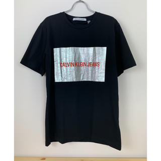 カルバンクライン(Calvin Klein)の未使用 カルバンクラインジーンズ ボックスロゴT カットソー Tシャツ L(Tシャツ/カットソー(半袖/袖なし))
