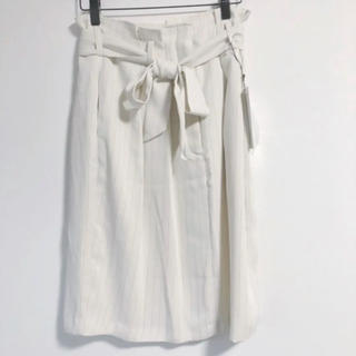 ザラ(ZARA)の新品‼︎ CLOCHE❤︎ストライプ ウエストリボン スカート(ひざ丈スカート)