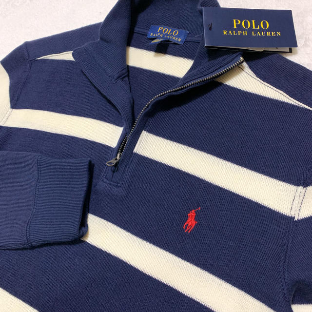 POLO RALPH LAUREN(ポロラルフローレン)のPOLO RALPH LAUREN ハーフジップニット /Nav160 メンズのトップス(ニット/セーター)の商品写真