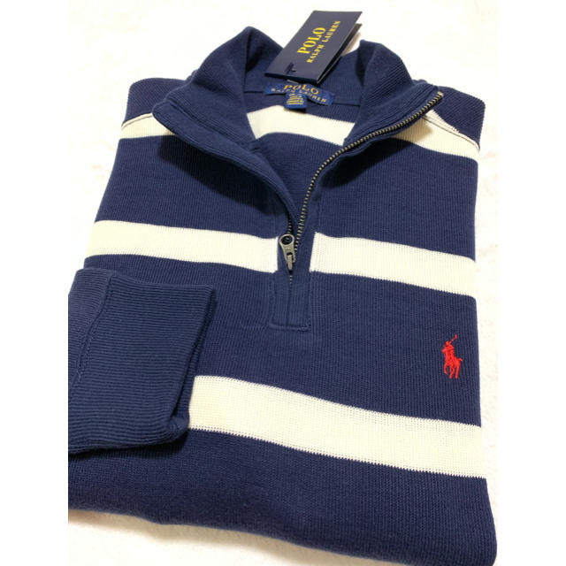 POLO RALPH LAUREN(ポロラルフローレン)のPOLO RALPH LAUREN ハーフジップニット /Nav160 メンズのトップス(ニット/セーター)の商品写真