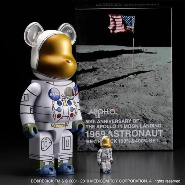 100%NASA 1969 ASTRONAUT BE@RBRICK 100% & 400