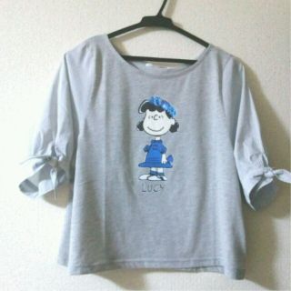 レトロガール(RETRO GIRL)のストライプ袖スヌーピートップス♡値下げ(Tシャツ(半袖/袖なし))