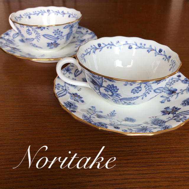 ノリタケ NORITAKE ブルーソレンティーノ 225ml 新築祝 出産内祝 コーヒーカップ 景品 ソーサー ギフト ブランドロゴ入りギフト