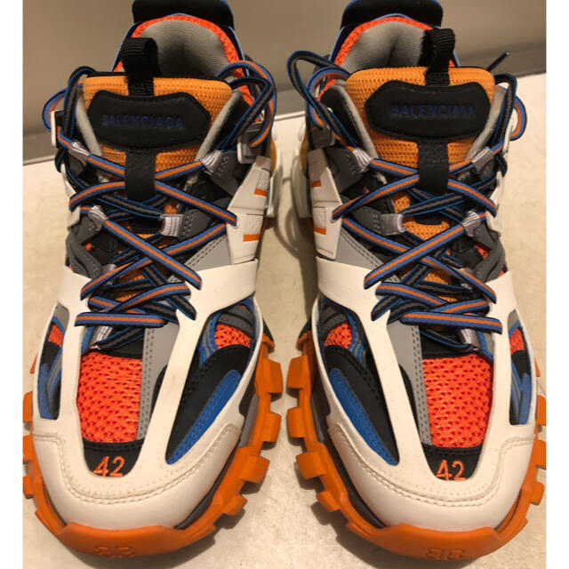 消費税無し - Balenciaga BALENCIAGA 42 オレンジ トラック スニーカー ...