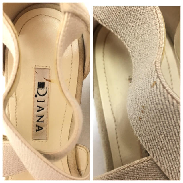 DIANA(ダイアナ)の【DIANA】サンダル(24.5)ゴム ストラップ 太めヒール ダイアナ レディースの靴/シューズ(サンダル)の商品写真