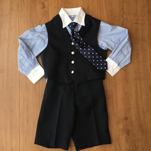 AEON(イオン)の美品 男の子 スーツ AEON 110センチ  キッズ/ベビー/マタニティのキッズ服男の子用(90cm~)(ドレス/フォーマル)の商品写真