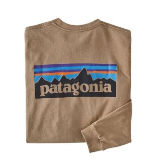 パタゴニア(patagonia)のXSサイズ　パタゴニア ロングスリーブ P6ロゴ レスポンシビリティー ベージュ(Tシャツ/カットソー(七分/長袖))