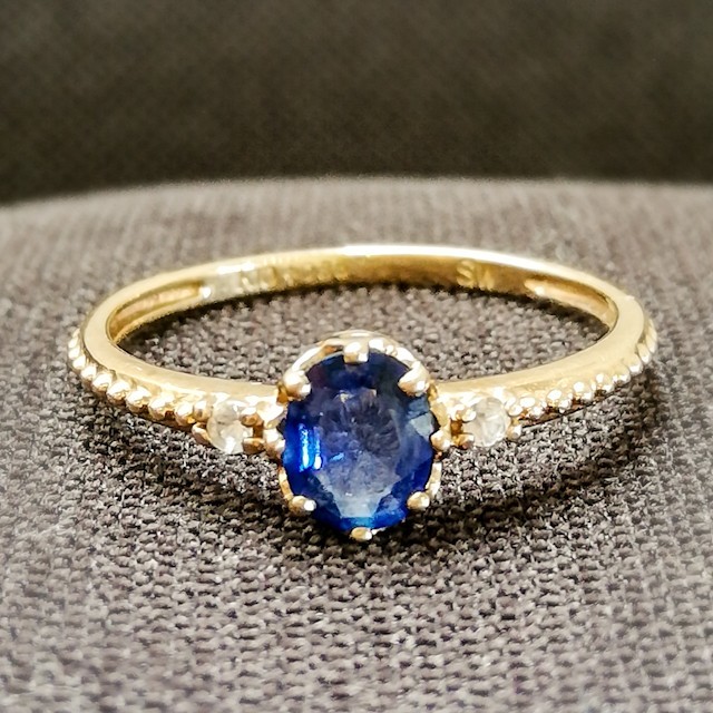 JEWELRY TSUTSUMI - イエローゴールドサファイアリング 7号の通販 by