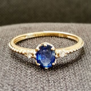 ジュエリーツツミ(JEWELRY TSUTSUMI)のイエローゴールドサファイアリング　7号(リング(指輪))