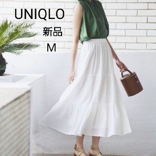 ユニクロ(UNIQLO)の【新品】UNIQLO　ティアード ロングスカート(ロングスカート)