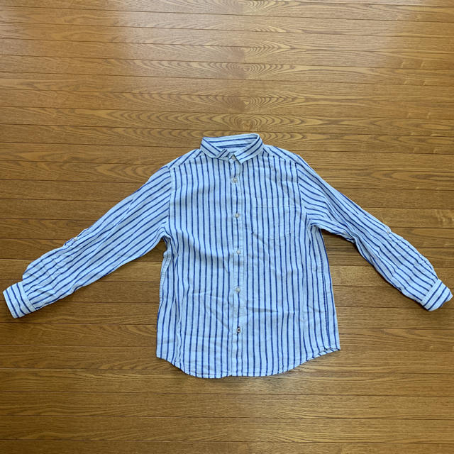 ZARA KIDS(ザラキッズ)のZARAキッズ140 ストライプシャツ キッズ/ベビー/マタニティのキッズ服男の子用(90cm~)(ブラウス)の商品写真