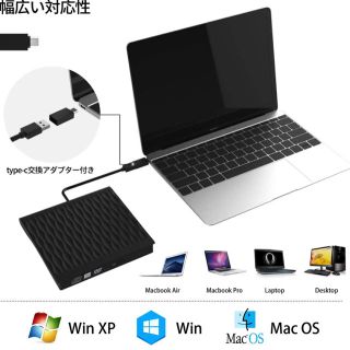 値下げDVDドライブ USB3.0 外付けCDドライブ 超薄型ポータブルドライブ(PC周辺機器)