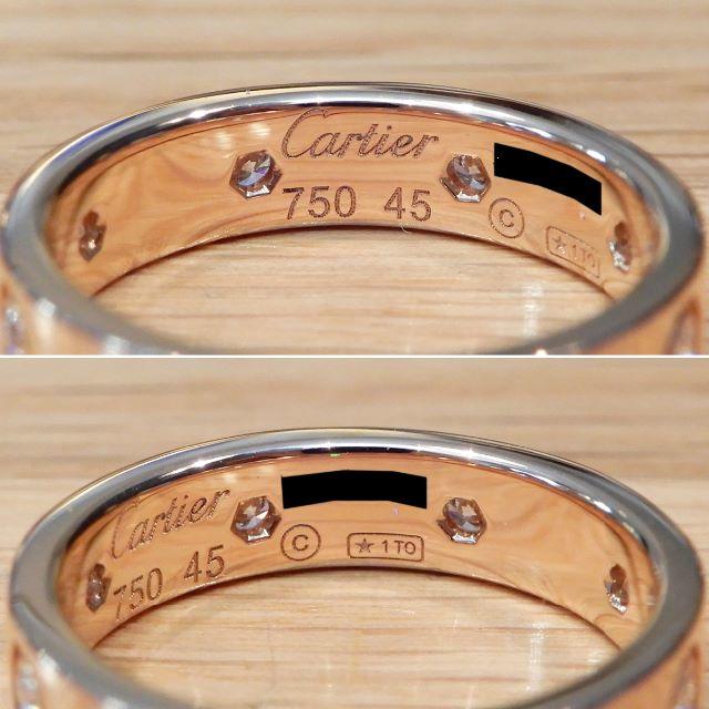 Cartier(カルティエ)の超美品 カルティエ ミニ ラブリング ピンクゴールド ダイヤモンド 5号 レディースのアクセサリー(リング(指輪))の商品写真
