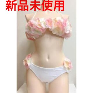 チュアンピサマイ(Chuan Pisamai)のハンドメイドフラワービキニ ピンク Msize(水着)