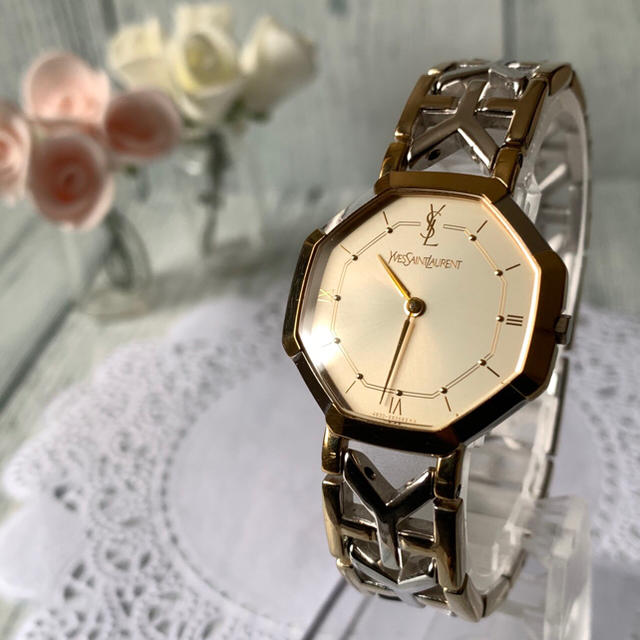驚きの安さ Laurent Saint 【電池交換済み】Yves - Laurent Saint Yベルト メンズ 腕時計 腕時計(アナログ)