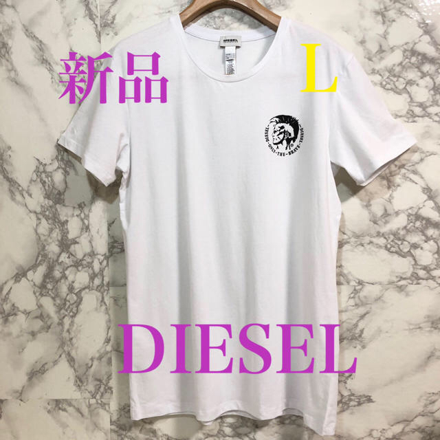 DIESEL(ディーゼル)の【セット割】未使用 ディーゼル Ｔシャツ ワンポイントロゴ ブレイブマン L 白 メンズのトップス(Tシャツ/カットソー(半袖/袖なし))の商品写真