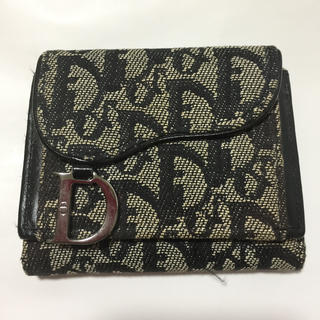 クリスチャンディオール(Christian Dior)のDior 三つ折り財布 トレッター 紺🖤USED(財布)