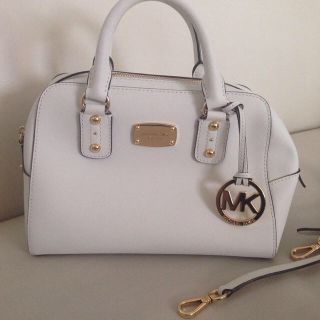 マイケルコース(Michael Kors)の美品マイケルコースミニボストンバッグ白(ボストンバッグ)