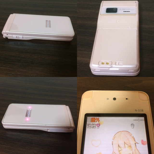 NEC(エヌイーシー)のN-03B ピンク ガラケー docomo ドコモ スマホ/家電/カメラのスマートフォン/携帯電話(携帯電話本体)の商品写真