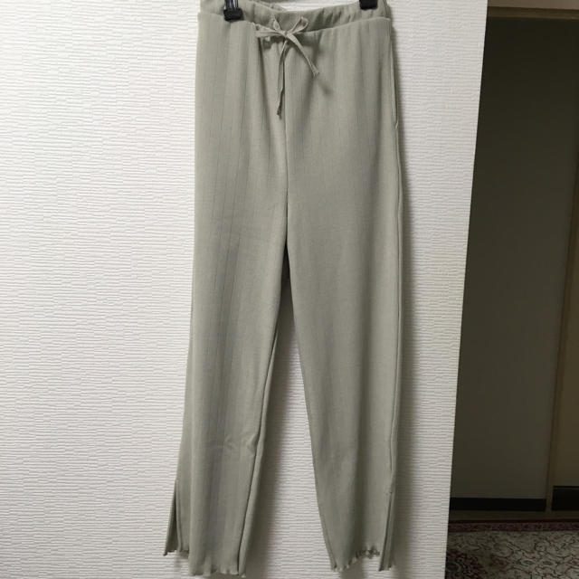 w closet(ダブルクローゼット)のw closet ワイドリブパンツ スリット入り レディースのパンツ(その他)の商品写真