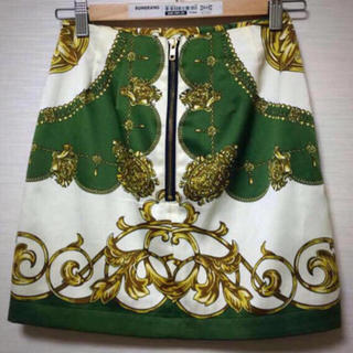 ムルーア(MURUA)のムルーアのスカーフガラタイトスカート(ミニスカート)