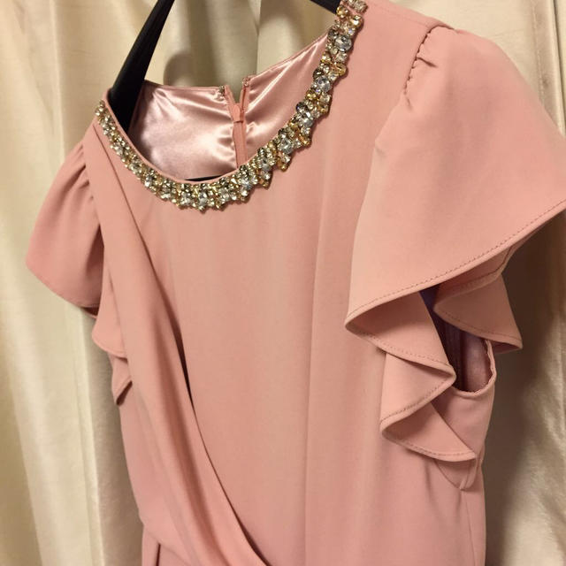 JUSGLITTY(ジャスグリッティー)のピンクパーティドレス レディースのフォーマル/ドレス(ミディアムドレス)の商品写真