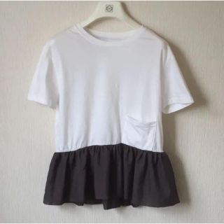 ドゥーズィエムクラス(DEUXIEME CLASSE)の【専用】dahlia ペプラムデザイン tシャツ 白 フリル(Tシャツ(半袖/袖なし))