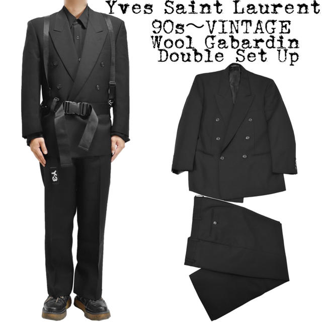 Saint Laurent(サンローラン)の美品★定価約¥20万★Yves Saint Laurent★ダブル セットアップ メンズのスーツ(セットアップ)の商品写真