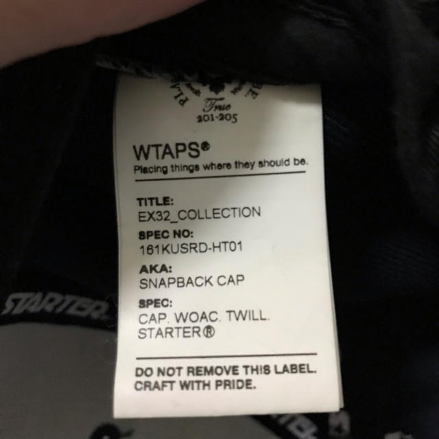 wtaps × starter snapback navy 2016